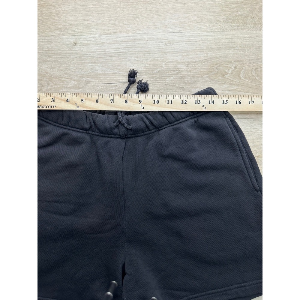 Elwood Sweat Shorts Organic Cotton Fleece Vintage Black M Normcore Casual - Picture 12 of 15